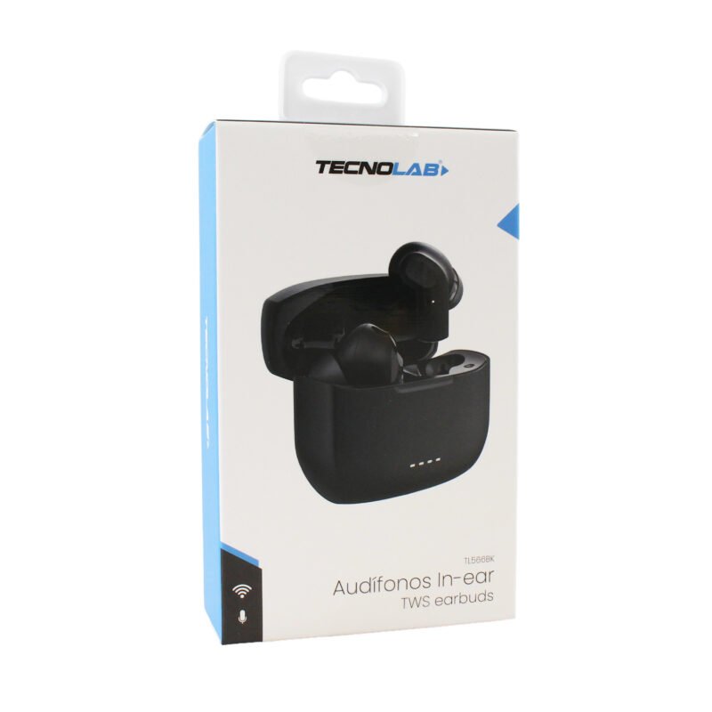 audifono tecnolab, frecuencia de respuesta 20hz 20khz, bateria de 30mah, bateria de 200mah (estuche). black — vista 2