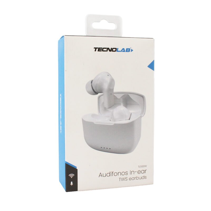 audifono tecnolab, frecuencia de respuesta 20hz 20khz, bateria de 30mah, bateria de 200mah (estuche).white — vista 3