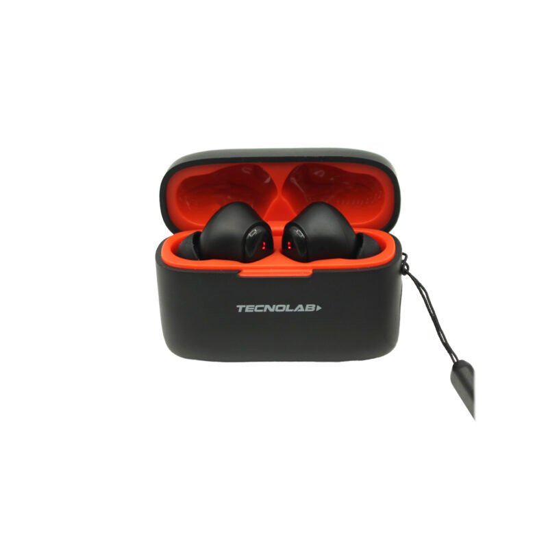 audifono tecnolab, frecuencia de respuesta: 20hz 20khz, bateria de 30mah, bateria de 200mah (estuche). black — vista 2