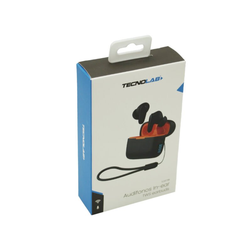 audifono tecnolab, frecuencia de respuesta: 20hz 20khz, bateria de 30mah, bateria de 200mah (estuche). black — vista 3