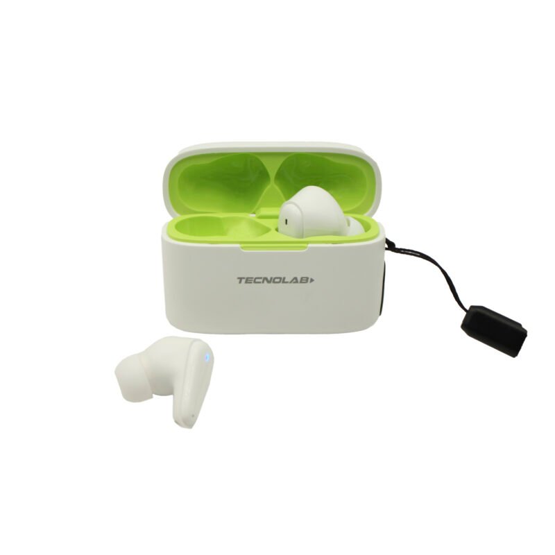 audifono tecnolab, frecuencia de respuesta: 20hz 20khz, bateria de 30mah, bateria de 200mah (estuche).white