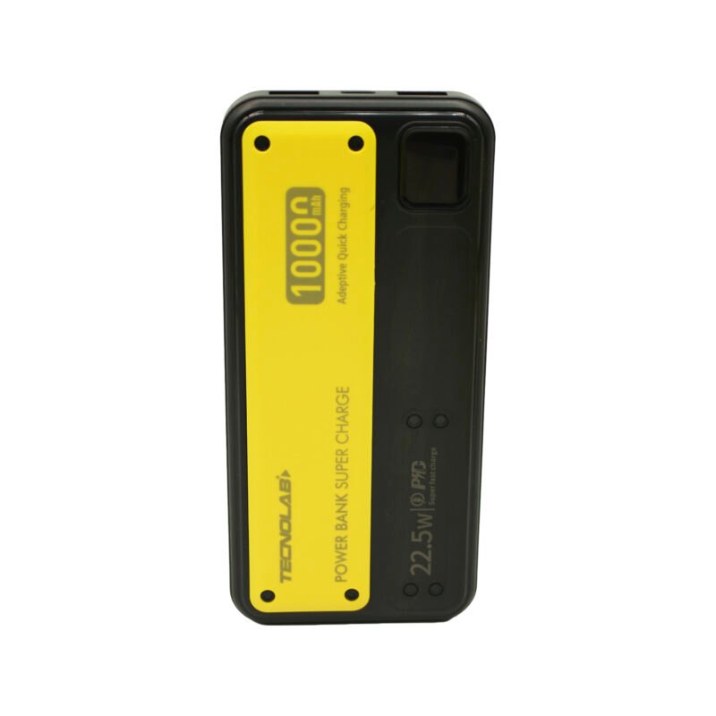 powerbank 10000mah 22,5w led display black yellow