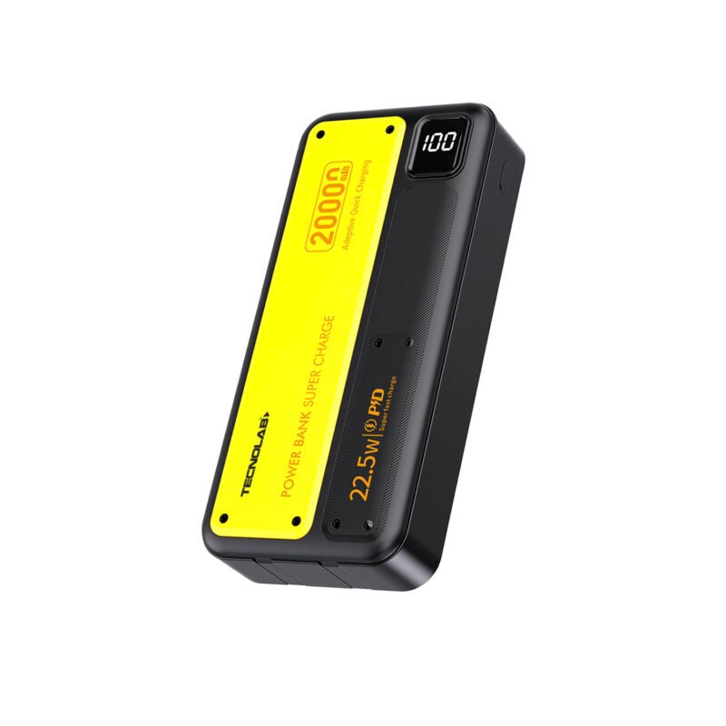 powerbank tecnolab, 20000mah, 22.5ws dispositivo rapido y seguro, amplia compatibilidad de dispositivos