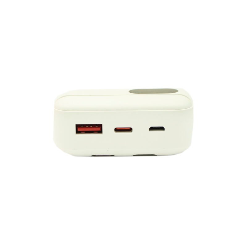 powerbank tecnolab 20000mah,22.5 watts carga rapida, 2 cables incorporados, proteccion sobrecarga. white — vista 4