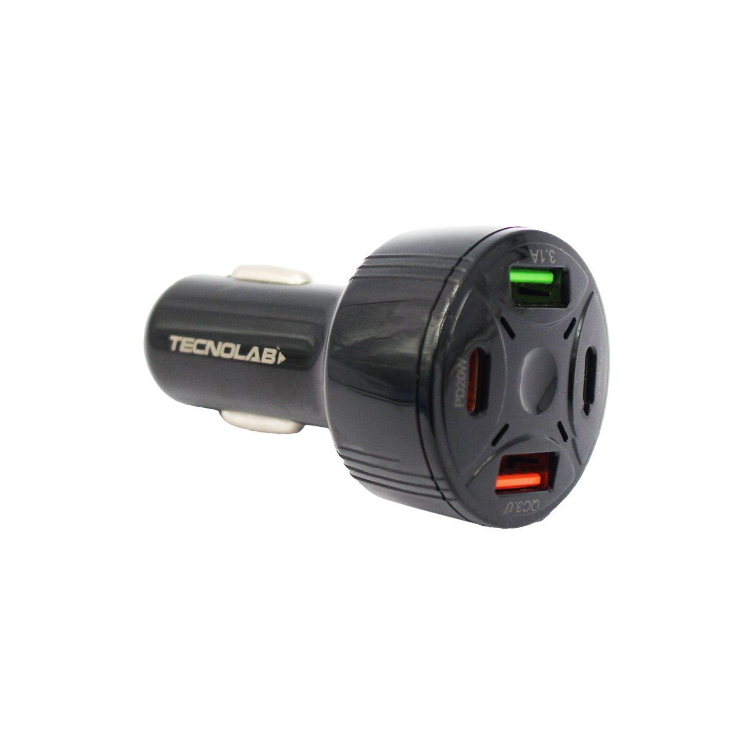 cargador tecnolab para automovil 2 puertos usb, tipo c, pd+qc+(usb a+tipo c) 3.1a cargador tecnolab para automovil 2 puertos usb, tipo c, pd+qc+(usb a+tipo c) 3.1a