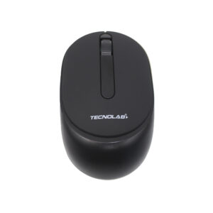 mouse tecnolab bt + 2.4ghz, 1000 dpi, 3 botones, pila aa, sensor luz roja led, distancia 10m. black