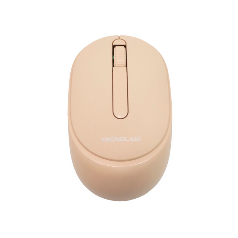 mouse tecnolab bt + 2.4ghz, 1000 dpi, 3 botones, pila aa, sensor luz roja led, distancia 10m. pink