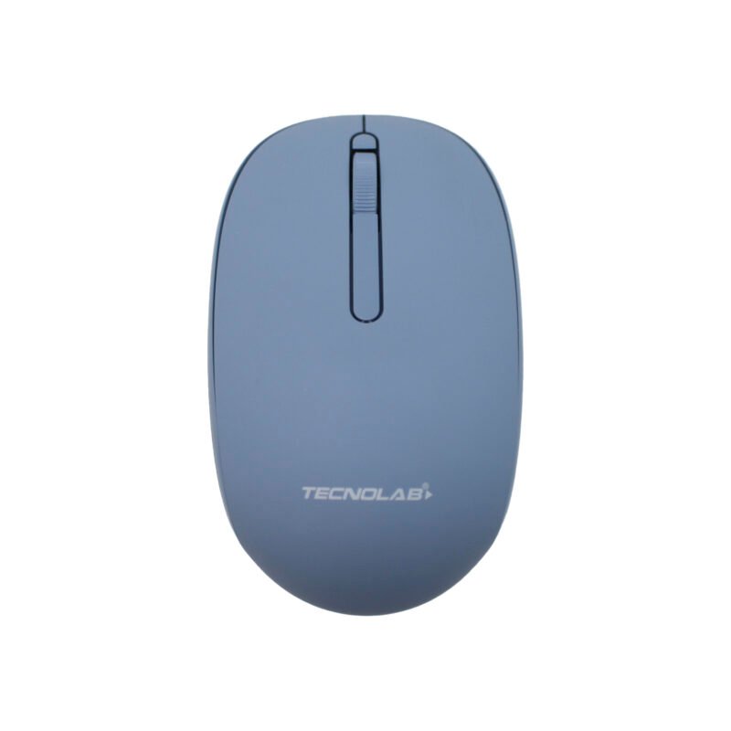 mouse tecnolab bt + 2.4ghz, 1000 dpi, 3 botones, pila aa, sensor luz roja led, distancia 10m. blue