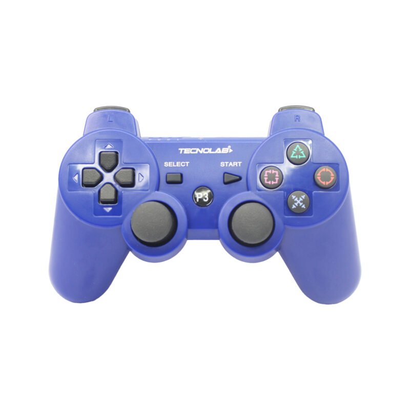 control tecnolab play station 3 dual shock bluetooth wireless con entrada blue — vista 2