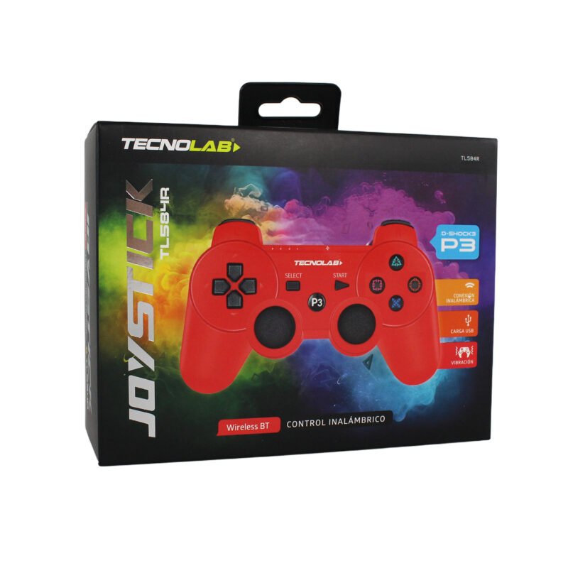 control tecnolab play station 3 dual shock bluetooth wireless con entrada red — vista 5