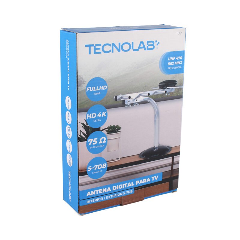 antena digital tecnolab para tv para interior o exterior 5 7db — vista 2
