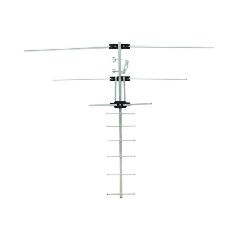 antena digital tecnolab para tv para exterior, 7 9db, material aluminio