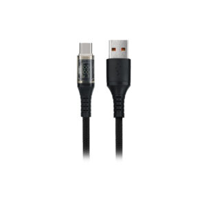 cable tecnolab usb a tipo c, 20w, display led, trenzado 100% cobre, longitud 1 m.