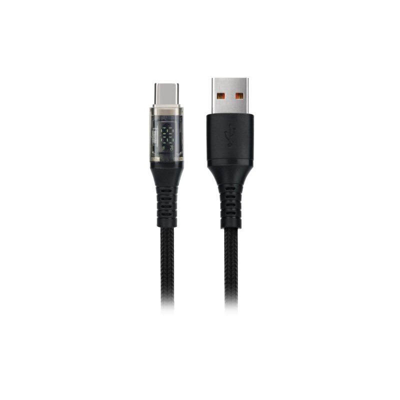 cable tecnolab usb a tipo c, 20w, display led, trenzado 100% cobre, longitud 1 m. — vista 2
