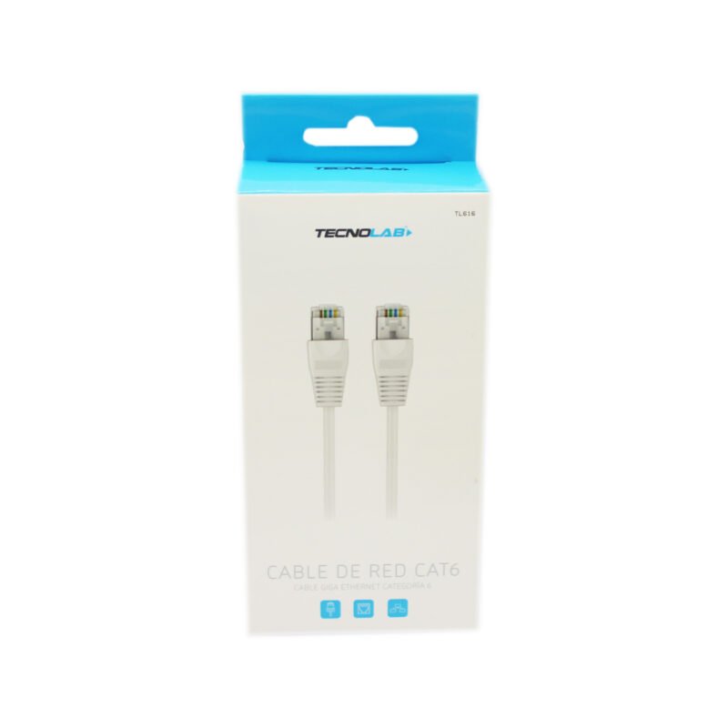 cable utp cat6 velocidad 10gbps, 250mhz. 2 mts