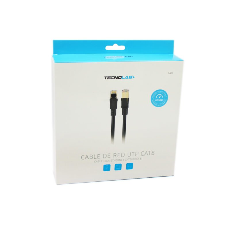 cable utp cat8 velocidad 40gbps. 2000mhz. 10 mts