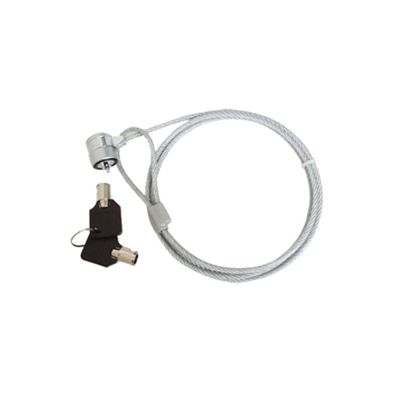 candado tecnolab seguridad notebook, acero inoxidable, incluye 2 llaves.