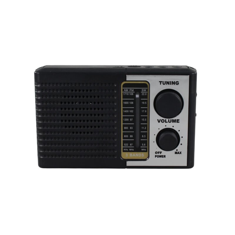 radio tecnolab portatil am/fm/sw, usb/tf, luz led, carga solar, bateria litio 18650 1200mah, 5w. — vista 3