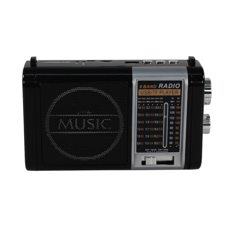 radio tecnolab 3 bandas am/fm/sw, usb/tf, mp3, bt, con luz led, bateria litio 18650. — vista 4