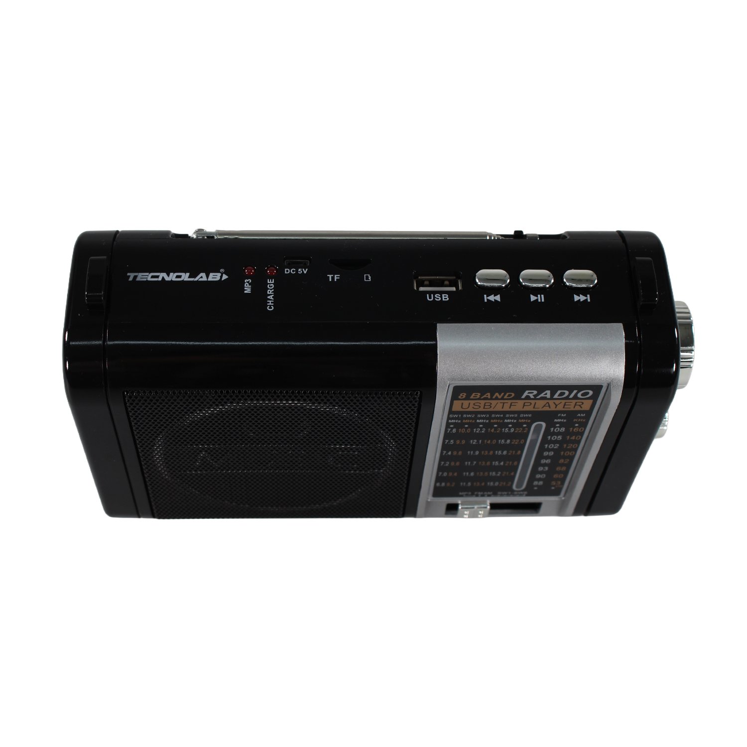 radio tecnolab 3 bandas am/fm/sw, usb/tf, mp3, bt, con luz led, bateria litio 18650. radio tecnolab 3 bandas am/fm/sw, usb/tf, mp3, bt, con luz led, bateria litio 18650.