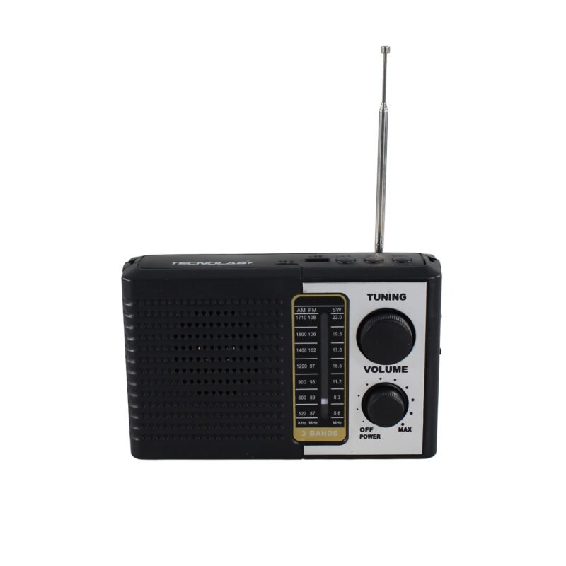 radio tecnolab portatil am/fm/sw, usb/tf, luz led, bateria litio 18650, antena telescopica, 5w. — vista 8