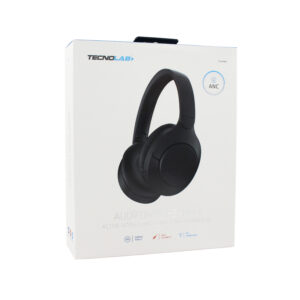 audifono tecnolab bt v5.3, bateria 400mah, reduccion de ruido 18 23db, carga tipo c, cancelacion de ruido activa (anc). black