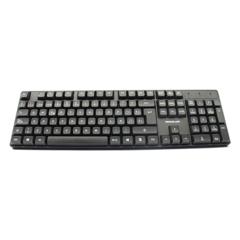 kit teclado y mouse inalambricos tecnolab, 105 teclas, 1000 dpi, usb 2.0, frecuencia 2.4ghz, pilas aa. — vista 4