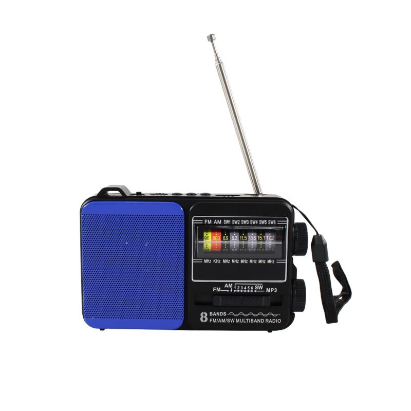 radio tecnolab portatil am/fm/sw 1 6/8 bandas tecnolab, usb/tf, luz led, bateria 18650, antena telescopica, 5w. — vista 3