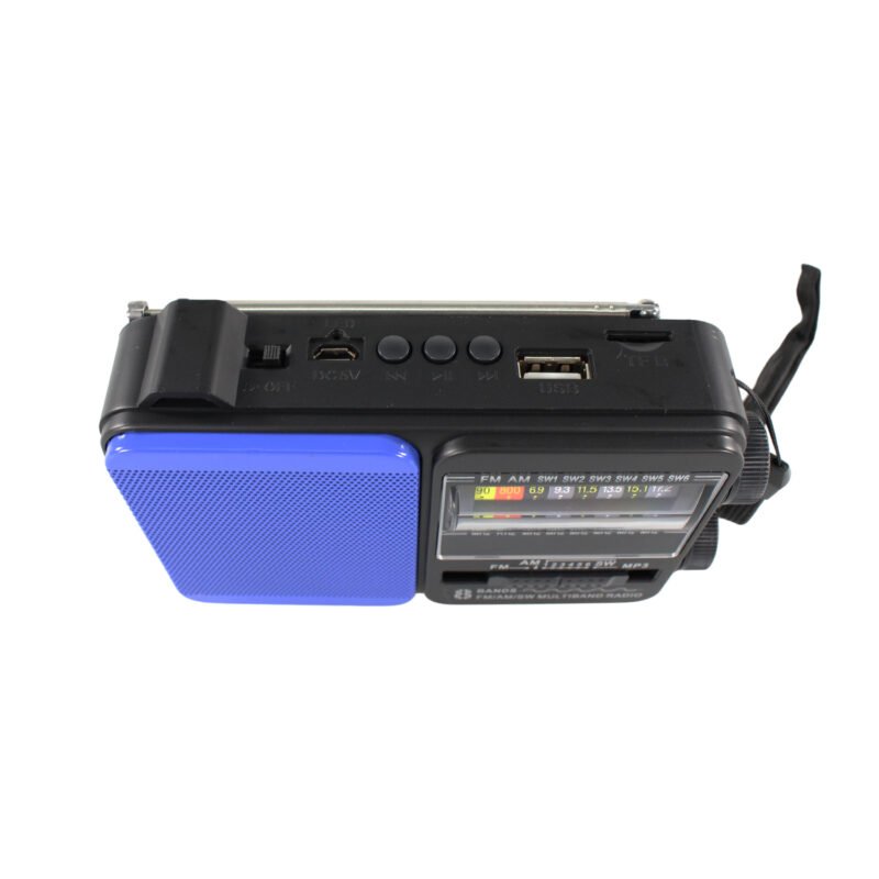 radio tecnolab portatil am/fm/sw 1 6/8 bandas tecnolab, usb/tf, luz led, bateria 18650, antena telescopica, 5w. — vista 4