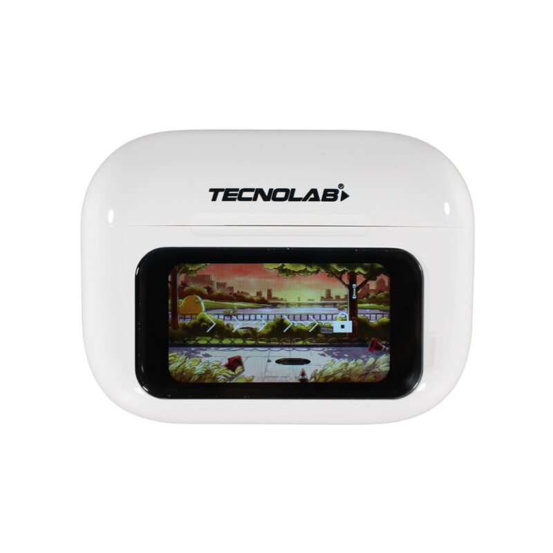 audifono tecnolab anc enc con pantalla touch 1.47", inalambricos bt, carga tipo c, 350mah, 4 5h reproduccion, 10m alcance. — vista 7