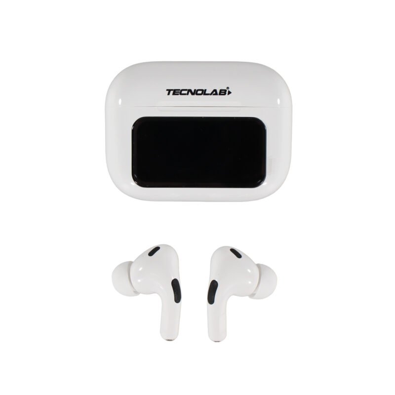 audifono tecnolab anc enc con pantalla touch 1.47", inalambricos bt, carga tipo c, 350mah, 4 5h reproduccion, 10m alcance. — vista 9