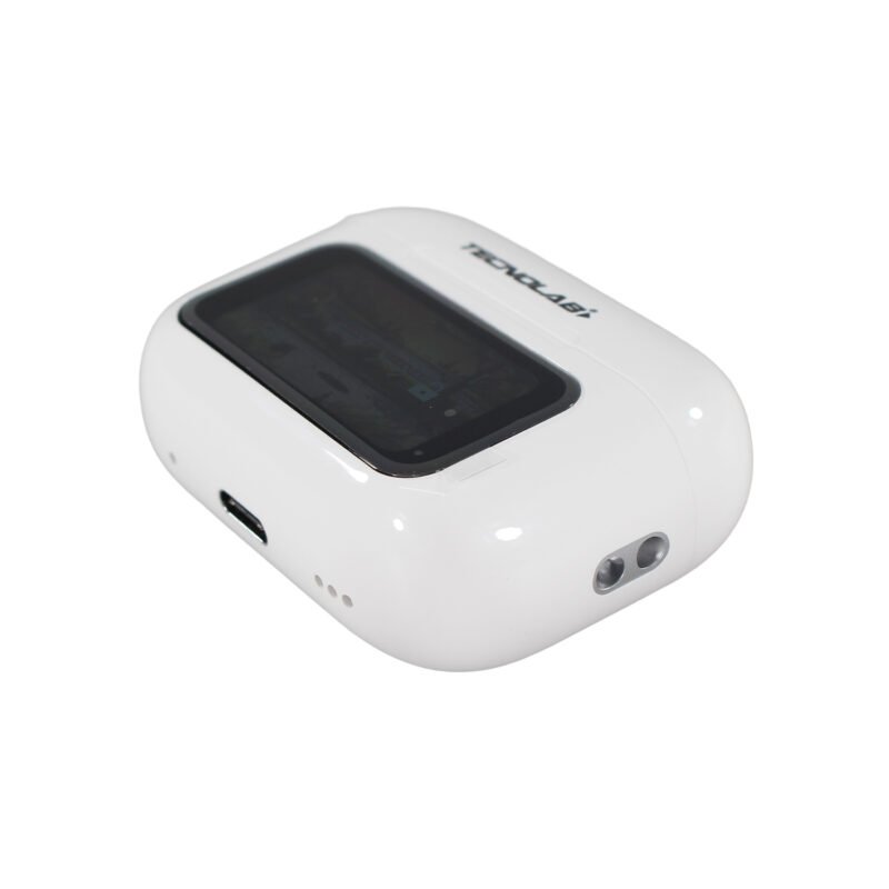 audifono tecnolab anc enc con pantalla touch 1.47", inalambricos bt, carga tipo c, 350mah, 4 5h reproduccion, 10m alcance. — vista 10