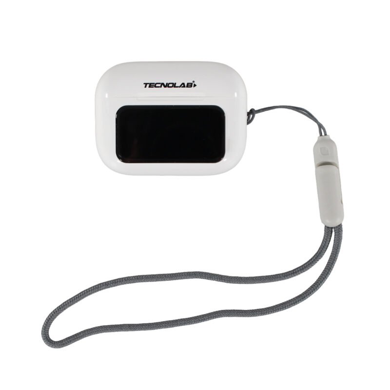 audifono tecnolab anc enc con pantalla touch 1.47", inalambricos bt, carga tipo c, 350mah, 4 5h reproduccion, 10m alcance. — vista 11