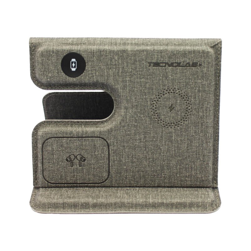 cargador tecnolab 3 en 1 inalambrico pregable para iphone (15w), applewatch (2.5w) y airpods (5w) — vista 4