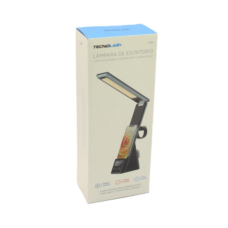 lampara tecnolab y cargador inalambrico 3 en 1 para iphone, applewatch y airpods — vista 5