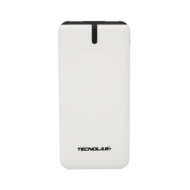 powerbank tecnolab 10000mah bateria litio, pd 22.5w, proteccion sobrecarga, compatibilidad amplia.white