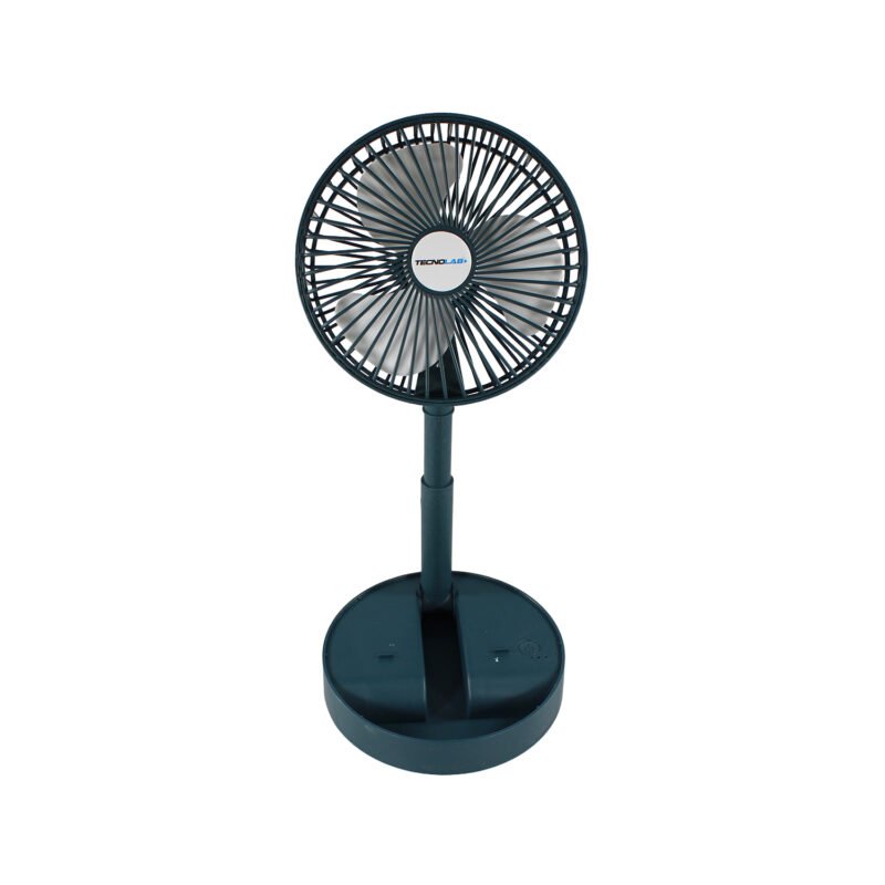 ventilador mini con pedestal, plegable, flujo ajustable, dc 5v, 5w, verde/, bateria recargable 500mahh greenwhite — vista 3
