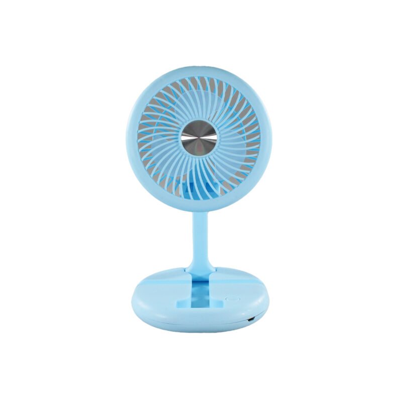 ventilador tecnolab portatil recargable, 2 niveles de velocidad, dc 5v, bateria recargable de 400mah, blue — vista 2
