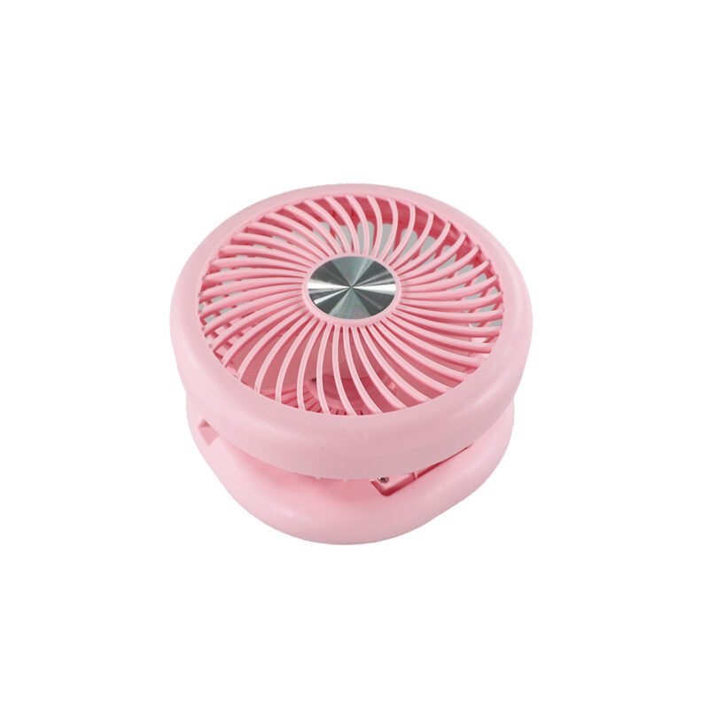 ventilador tecnolab portatil recargable, 2 niveles de velocidad, dc 5v, bateria recargable de 400mah, pink — vista 3