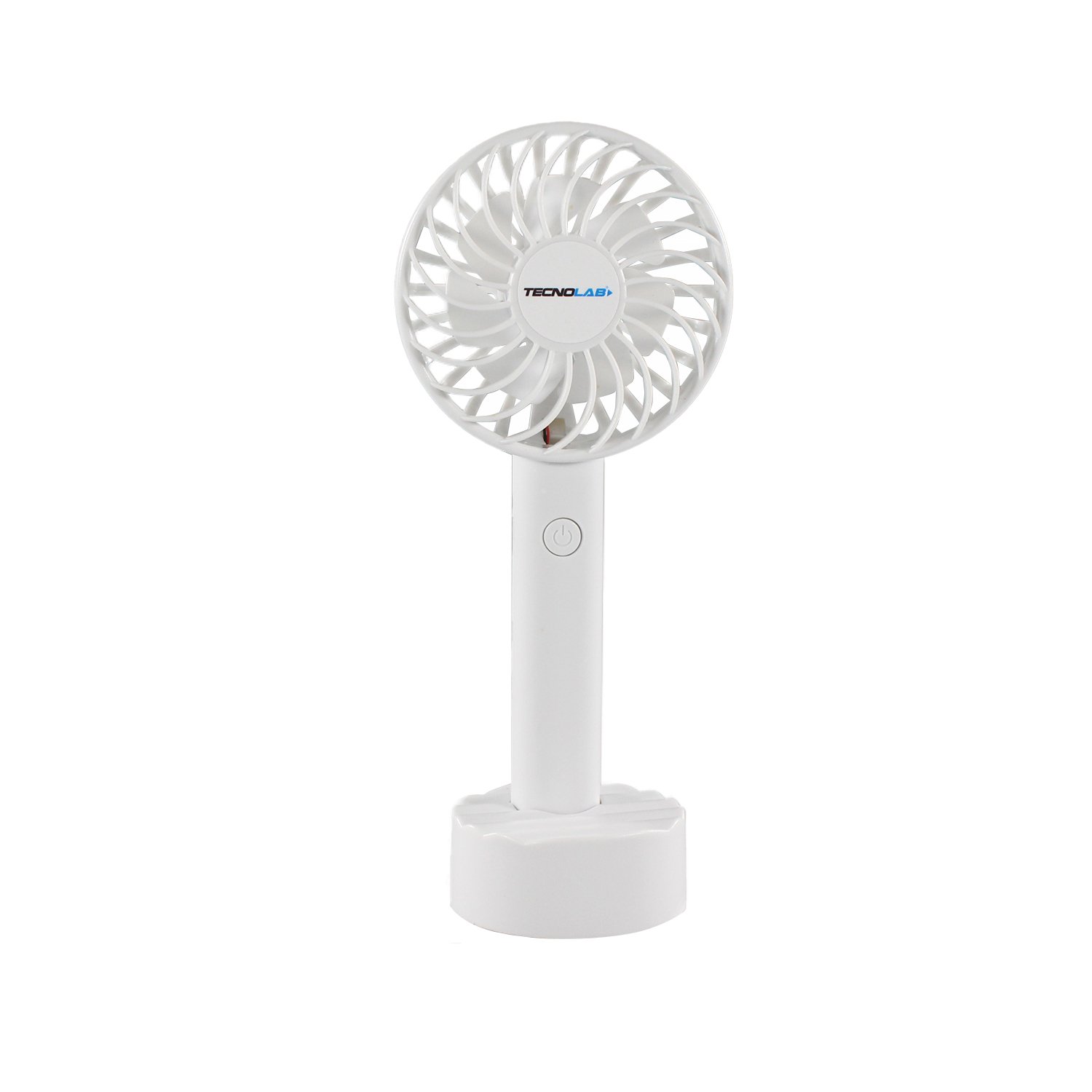 ventilador tecnolab portatil recargable, flujo ajustable, dc 5v 1a, bateria 500mah, soporte smartphone.white ventilador tecnolab portatil recargable, flujo ajustable, dc 5v 1a, bateria 500mah, soporte smartphone.white