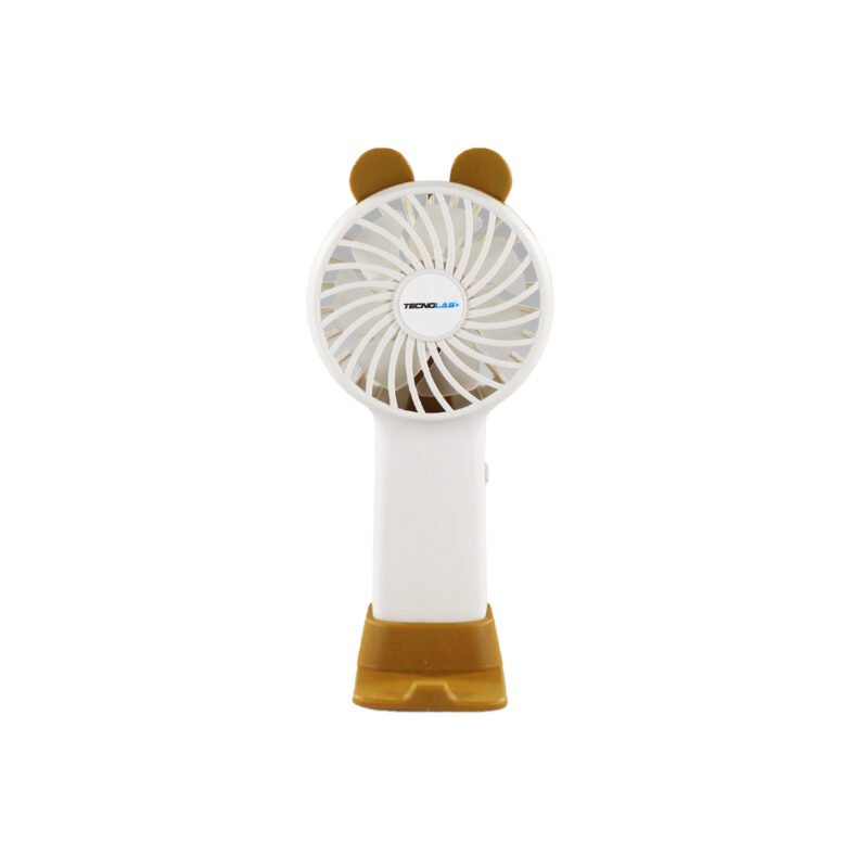 ventilador tecnolab portatil recargable, flujo ajustable, dc 5v 1a, bateria 225mah.white — vista 2
