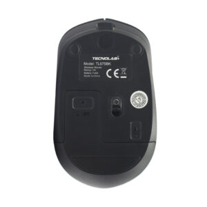 mouse tecnolab inalambrico 2.4g+bt black carga tipo c