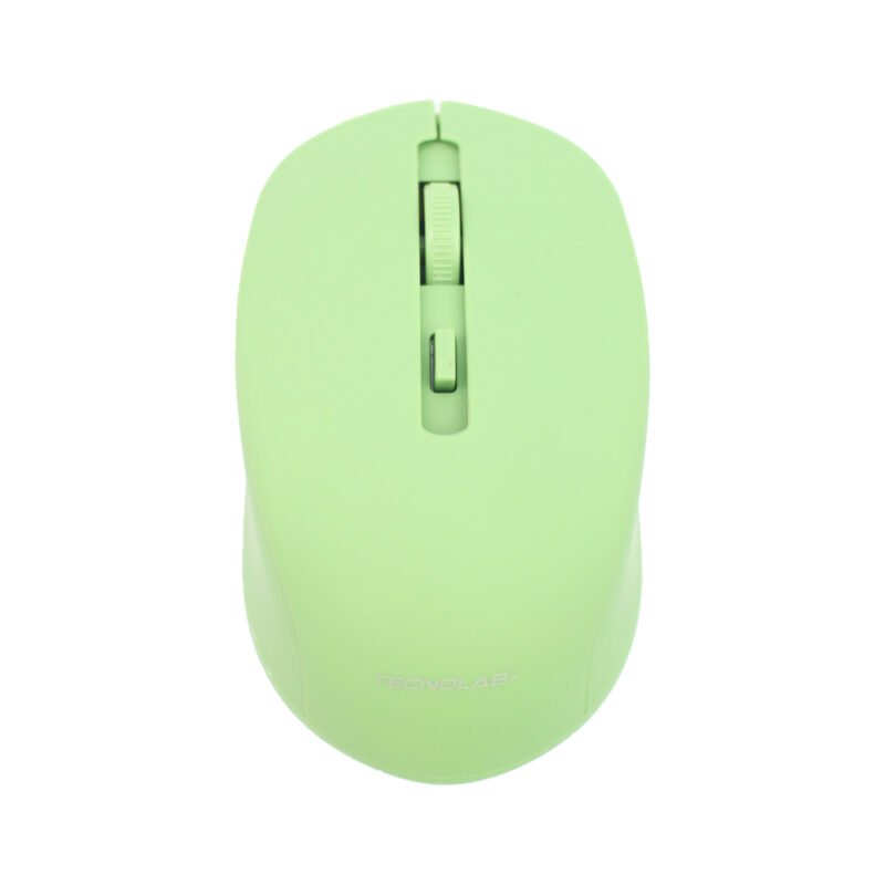 mouse tecnolab inalambrico 2.4g+bt green carga tipo c