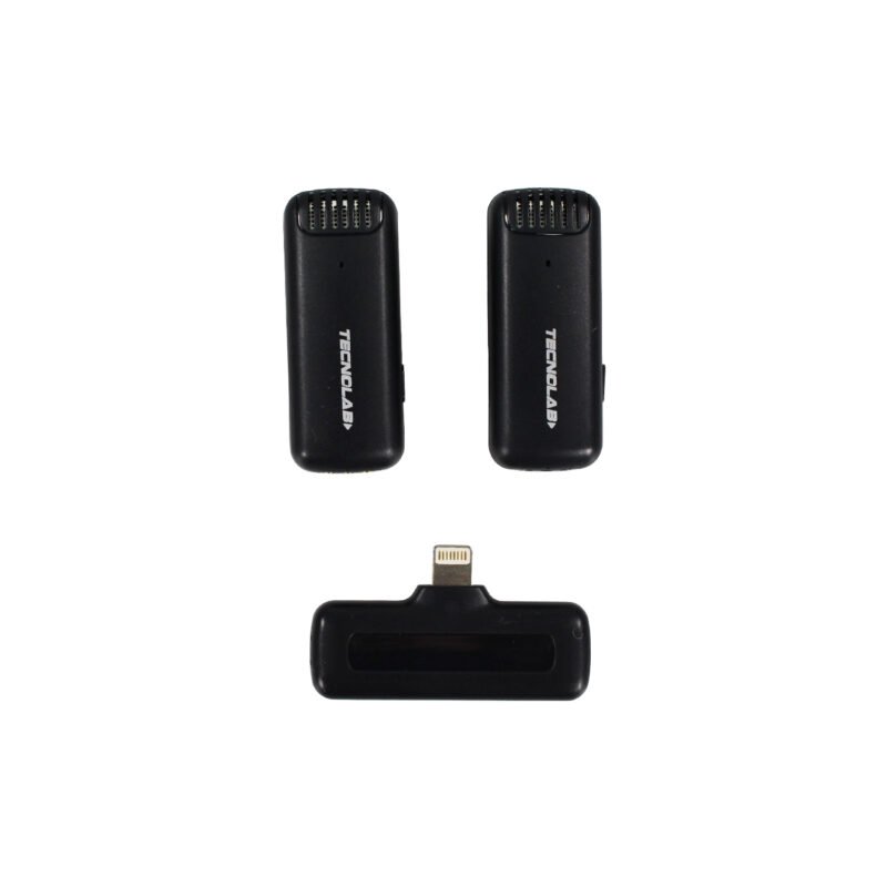kit microfono de 2 lavalier inalambrico para celular con conexion lightning 25 mts de alcance hd audio — vista 5