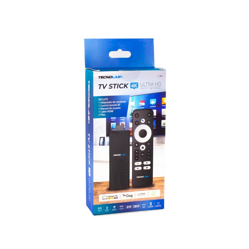 tv stick 4k android 12 2+16gwifi 2.4/5g compatible aplicaciones de ip tv y juegos, con control remoto — vista 2