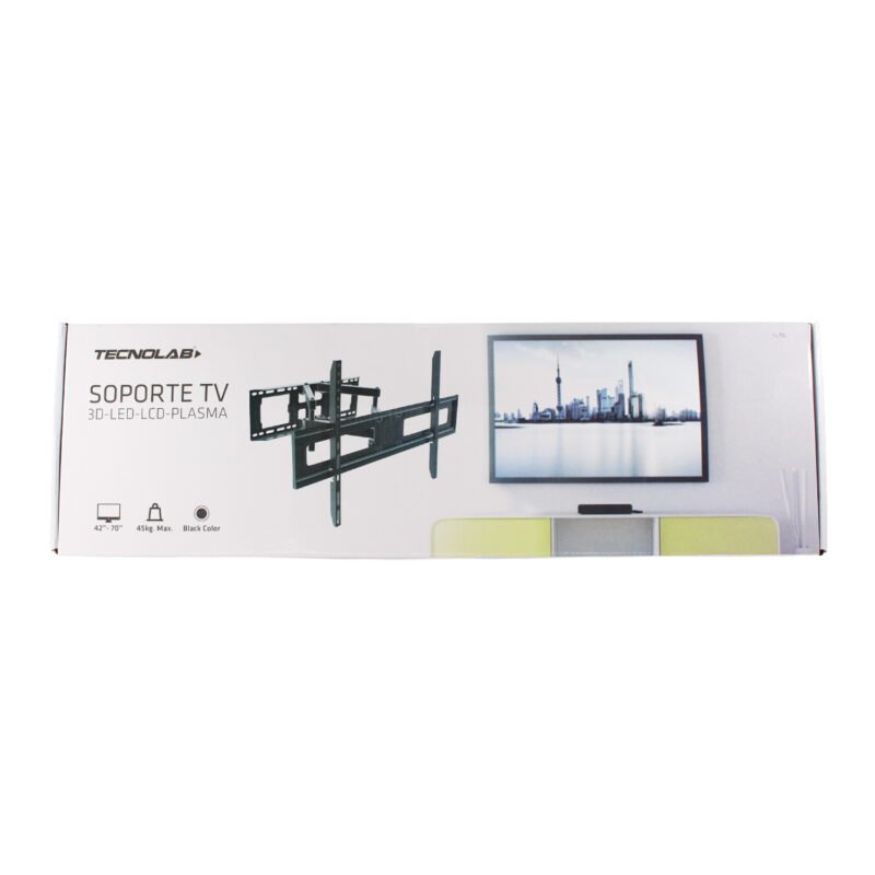 soporte tecnolab tv/monitor 42” 70”, carga 45 kg, vesa 600*400mm — vista 5