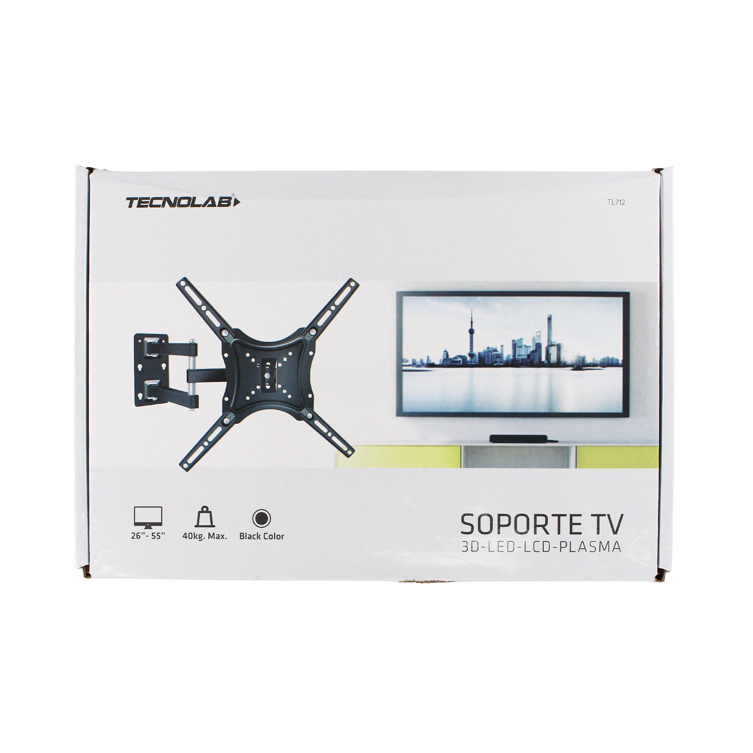 soporte tecnolab tv/monitor 26” 55”, carga 40 kg, vesa 400*400mm soporte tecnolab tv/monitor 26” 55”, carga 40 kg, vesa 400*400mm