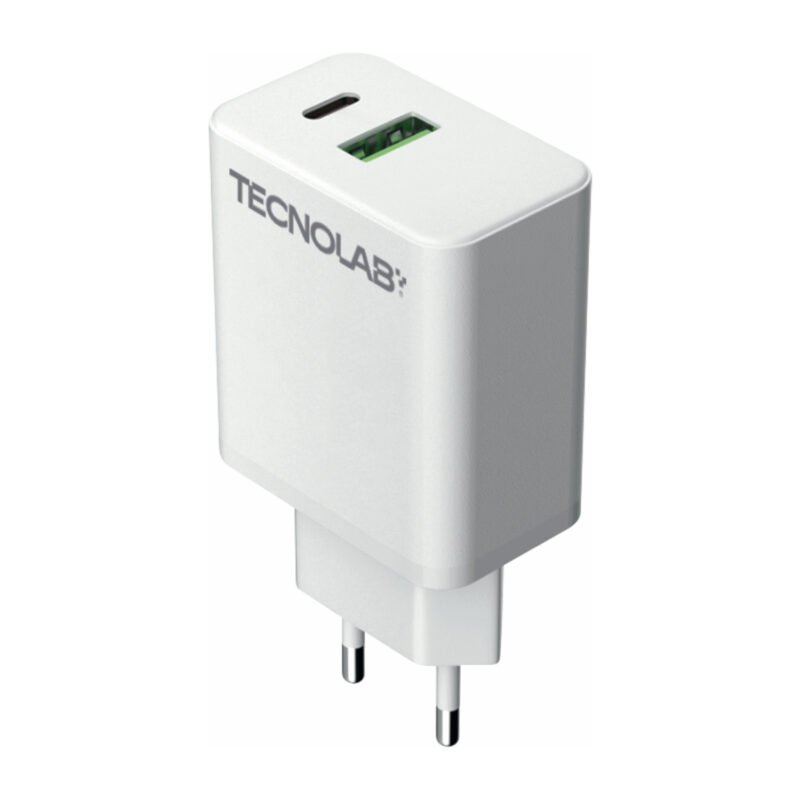 cargador tecnolab gan qc 3.0 + pd 65w con cable tipo c a c. certificacion sec. white. — vista 2