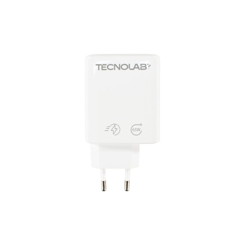 cargador tecnolab gan qc 3.0 + pd 65w con cable tipo c a c. certificacion sec. white. — vista 5
