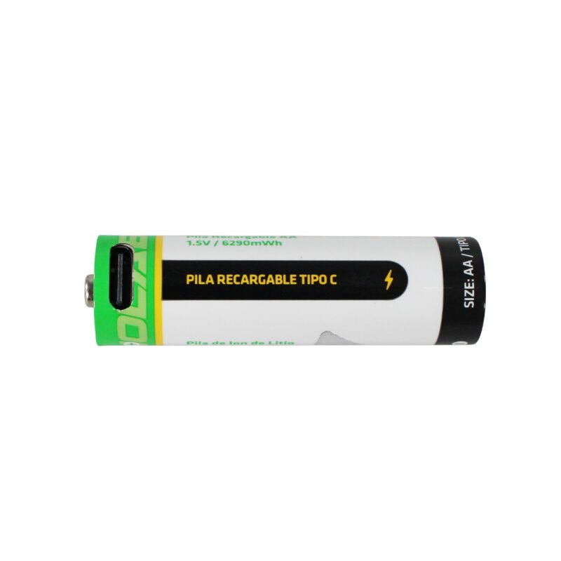 pila tecnolab recargable aa tipo c, 6290mwh pack 2 unidades — vista 2